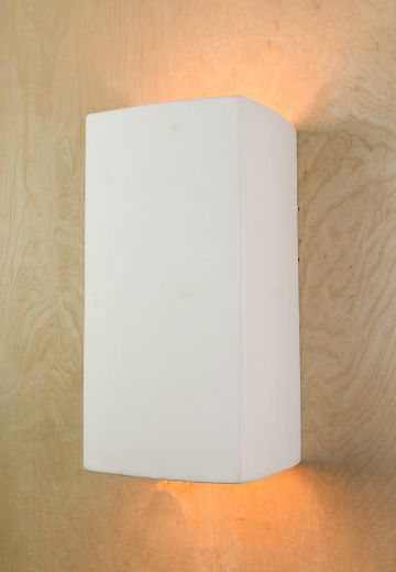White Ceramic Box Up-Down Wall Sconce