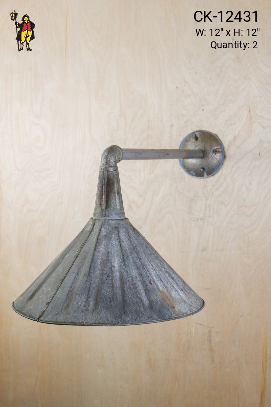 Straight Arm Industrial Down Light Wall Light