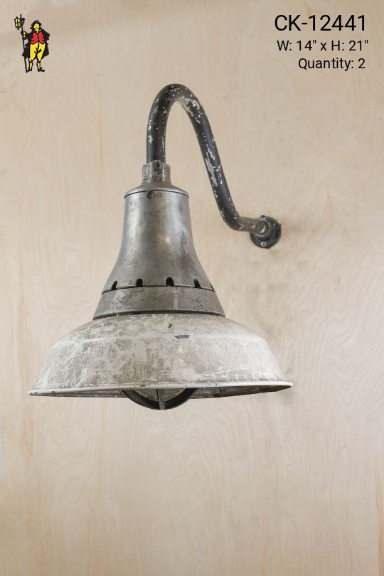 Industrial Curved Arm Down Light