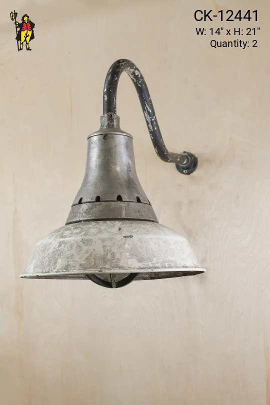 Industrial Curved Arm Down Light