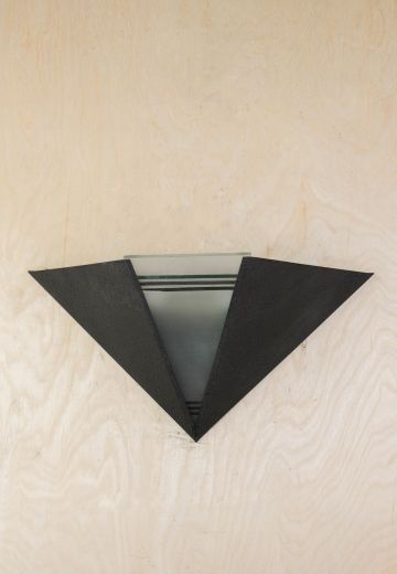 Black & Glass Post Modern Pocket Wall Sconce