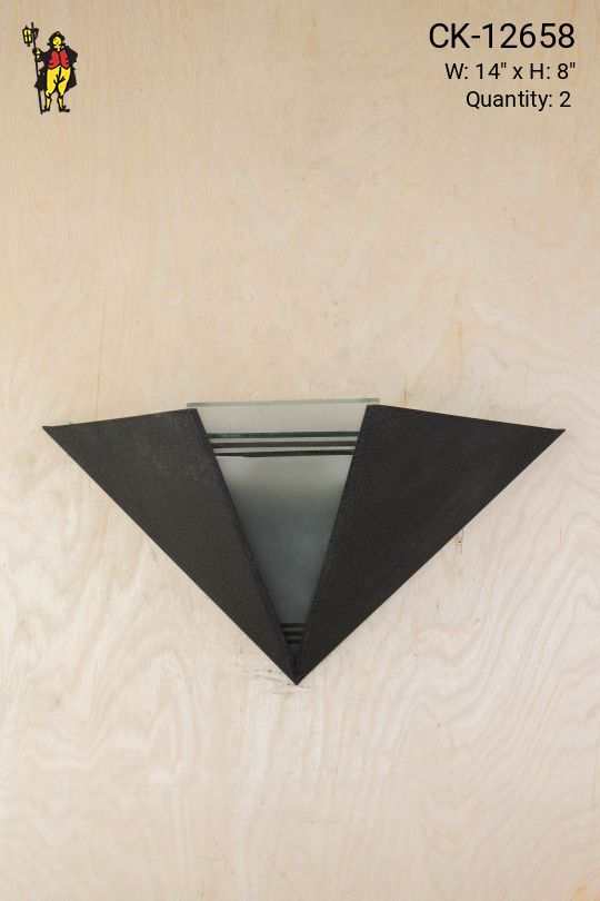 Black & Glass Post Modern Pocket Wall Sconce
