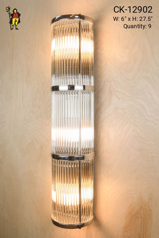 2' Rounded Modern Nickel Wall Sconce