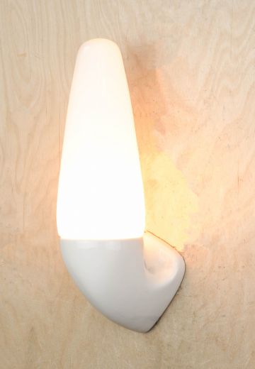 Mid Century White Porcelain Wall Sconce