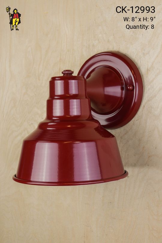 Red Single Down Light Wall Sconce