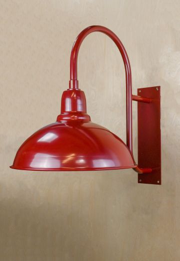 Large Exterior Red Reflector Down Light Wall Light