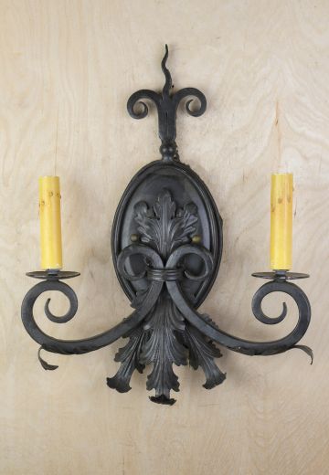 Iron Two Light Gothic Wall Sconce