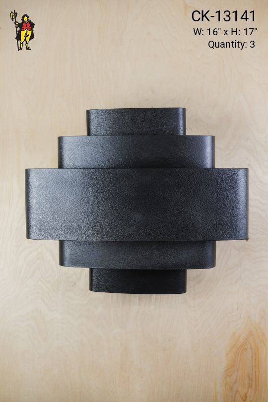 Black Five Ring Oversize Wall Sconce