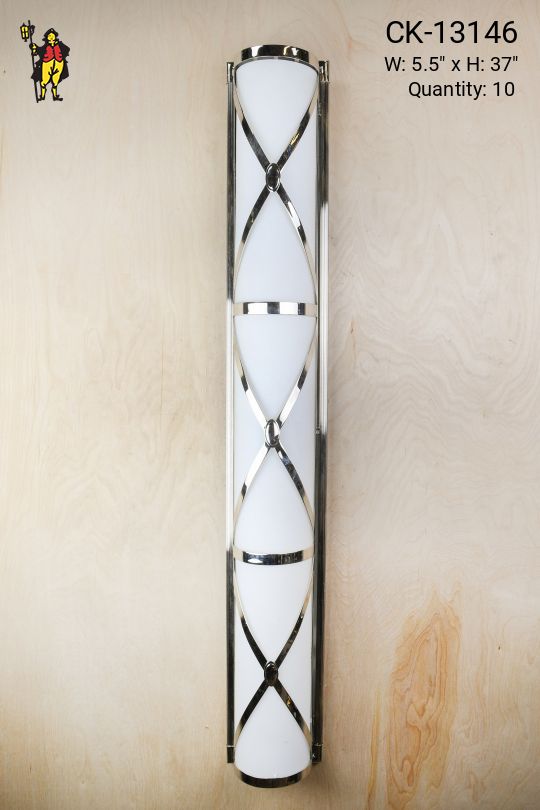 3' Polished Nickel Frosted Glass Wall Sconce