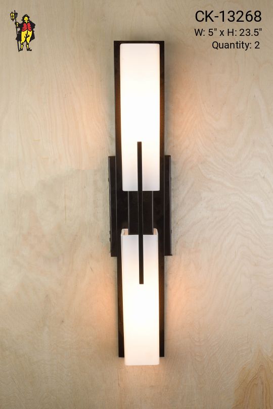 Modern Bronze Two Light Wall Sconce