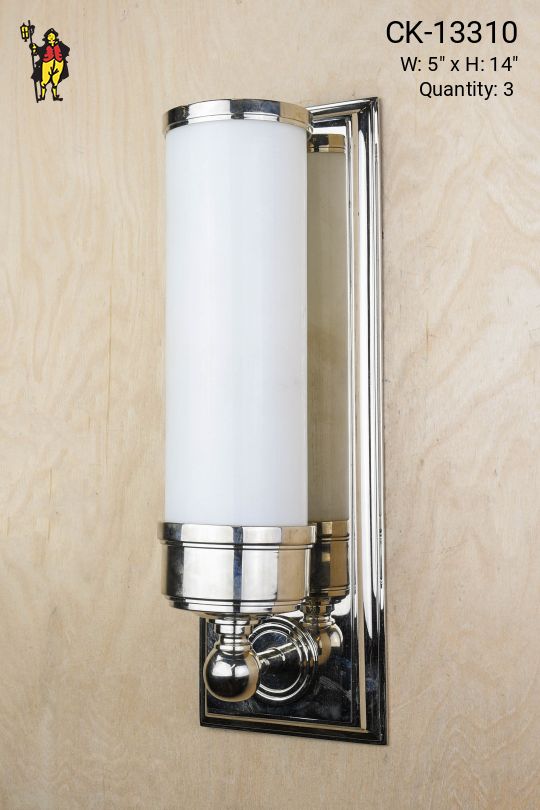 Polished Nickel One Light Vanity Wall Sconce