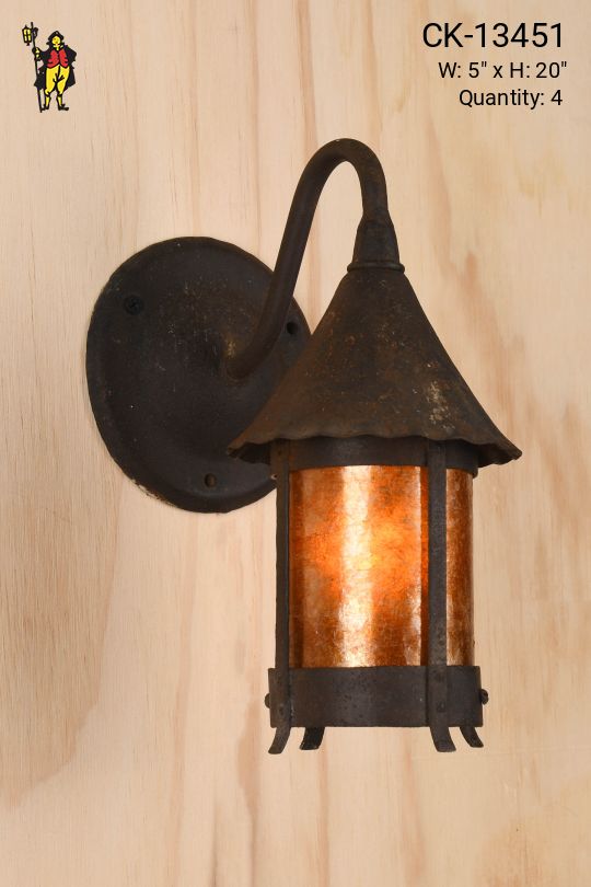 Single Light Mica Shaded Wall Sconce