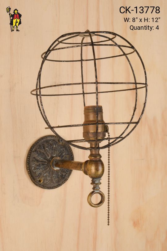Caged Single Light Wall Sconce