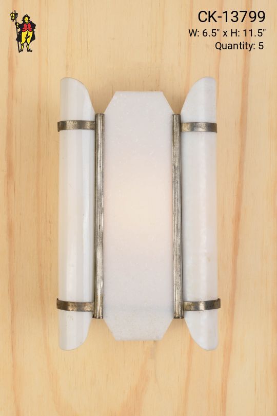 Art Deco Frosted Glass Wall Sconce