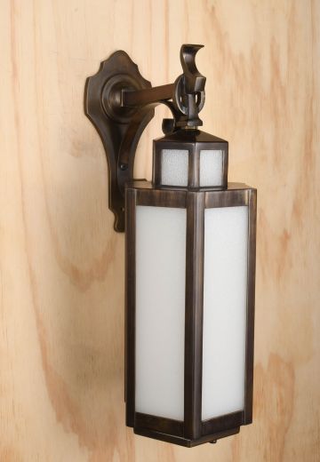 Bronze Frosted Glass Wall Lantern
