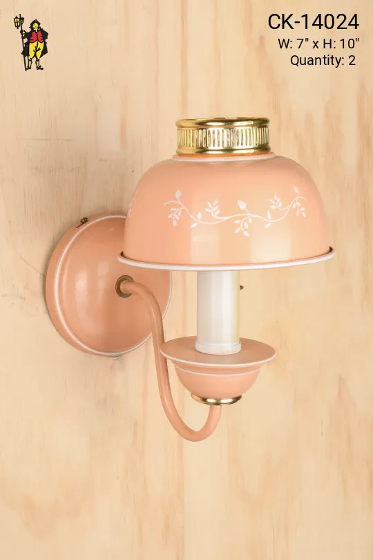 Pink Mid Century Single Light Wall Sconce