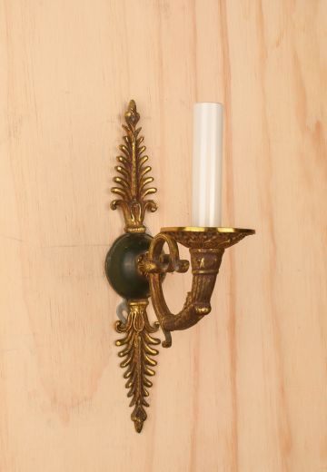 Brass Single Candle Wall Sconce
