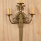 Three Candle Brass Wall Sconce #0