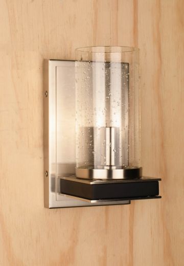 Modern Glass Shaded Single Light Wall Sconce