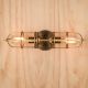 Antique Brass Caged Two Light Wall Sconce #0