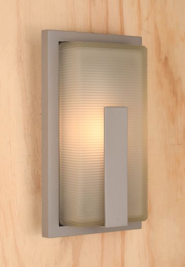 Gray Outdoor Glass Wall Sconce