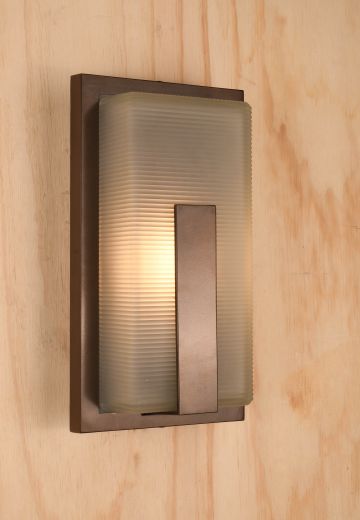 Bronze Outdoor Glass Wall Sconce