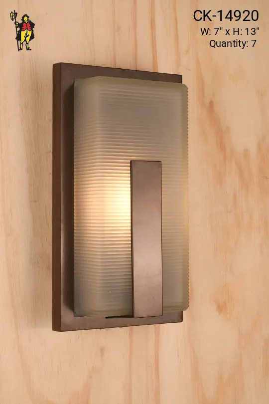 Bronze Outdoor Glass Wall Sconce