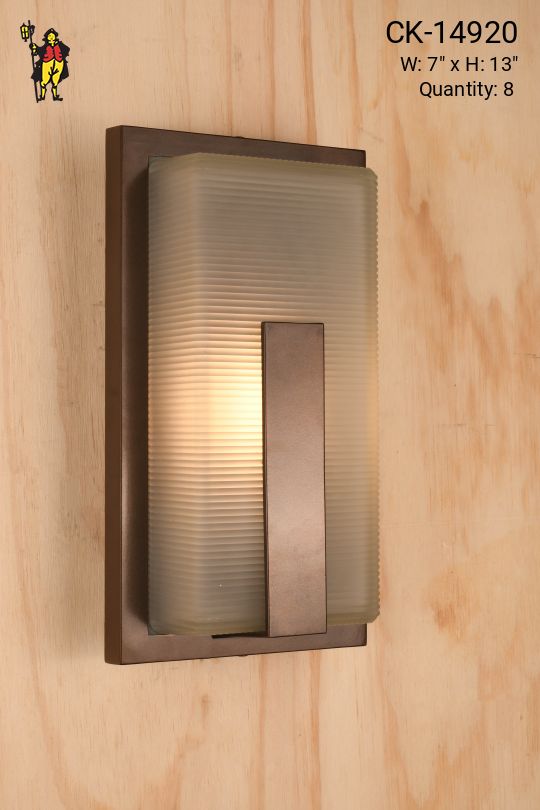 Bronze Outdoor Glass Wall Sconce