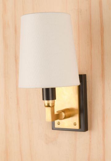 Brass & Black Single Candle Wall Sconce
