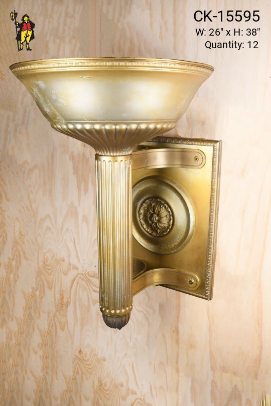 Oversize Brass Senate Judiciary Committee Hearing Room Wall Sconce