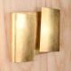 *LED* Brass Two Light Abstract Wall Sconce #0