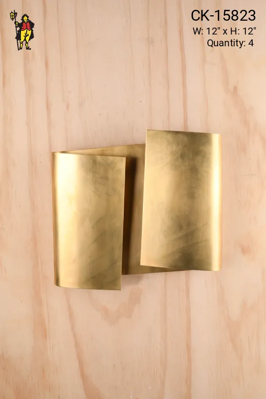 *LED* Brass Two Light Abstract Wall Sconce