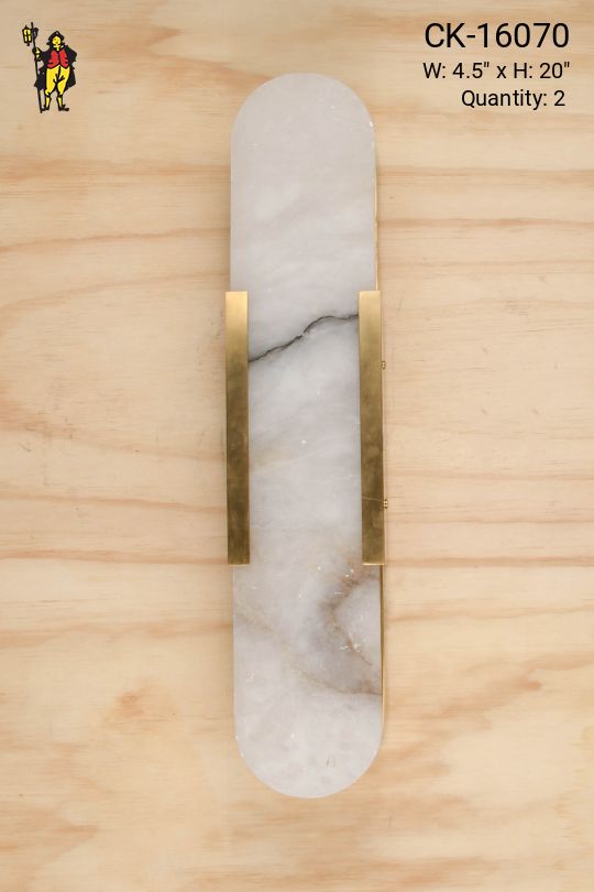 Brass & Marble Modern Wall Sconce