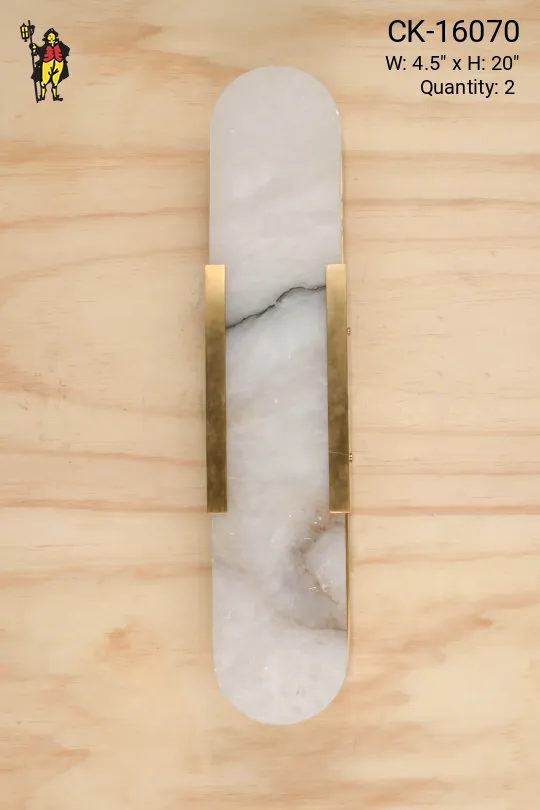 Brass & Marble Modern Wall Sconce