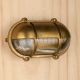 Distressed Brass Bulkhead Wall Sconce #0