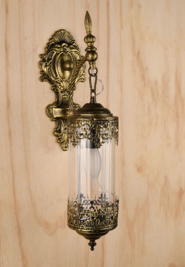 Distressed Brass Single Light Hanging Lantern