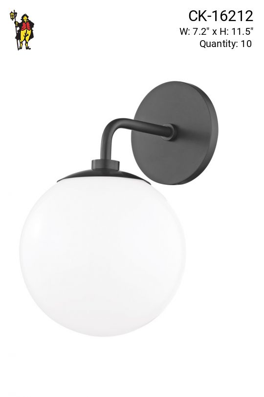 Bronze Single Light Wall Sconce w/Glass Globe