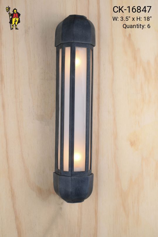 Exterior Linear Frosted Glass Wall Sconce