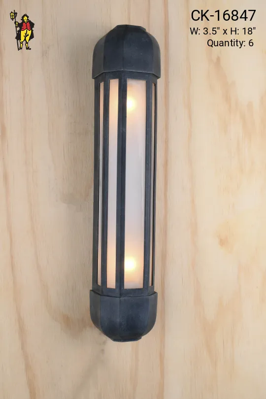 Exterior Linear Frosted Glass Wall Sconce