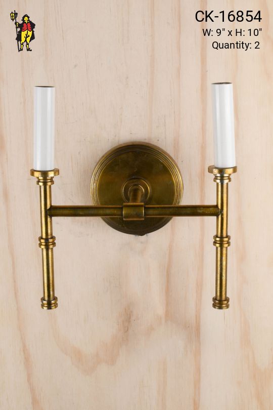Brass Two Candle Wall Sconce
