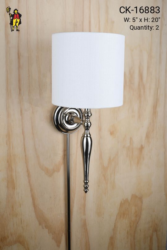 Polished Nickel Single Light Wall Sconce