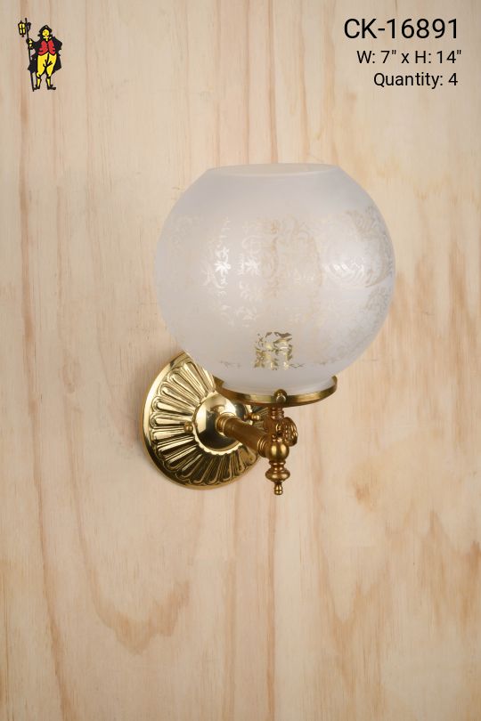 Polished Brass Single Light Victorian Wall Sconce