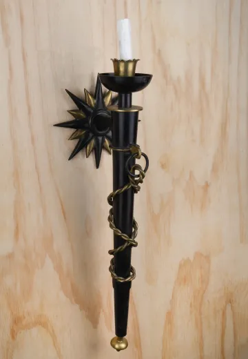 Black Medieval Torch Wall Sconce