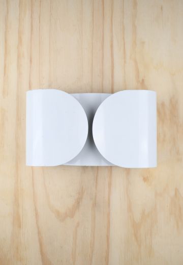 White Two Light Abstract Wall Sconce