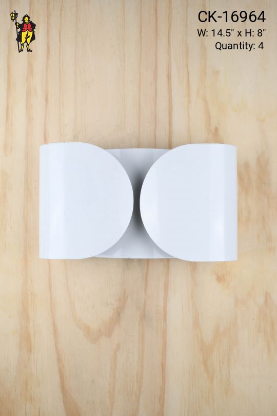 White Two Light Abstract Wall Sconce
