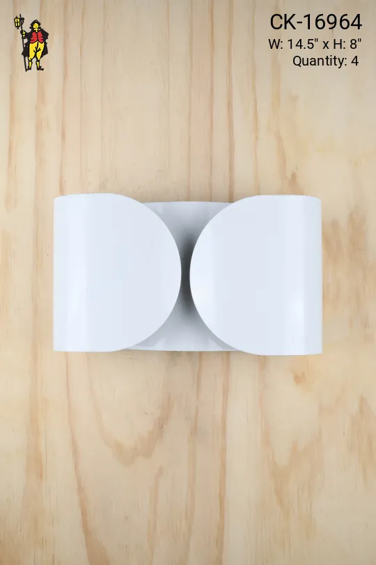 White Two Light Abstract Wall Sconce