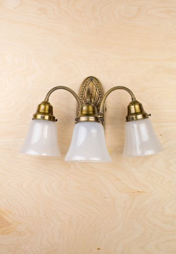 Three Light Curved Arm Wall Sconce