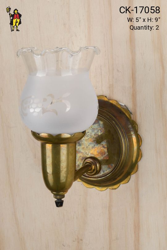 Antique Brass Single Light Wall Sconce
