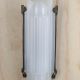 Nickel & Molded Glass Wall Sconce #0
