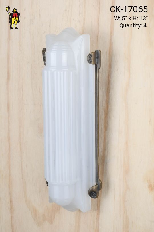 Nickel & Molded Glass Wall Sconce
